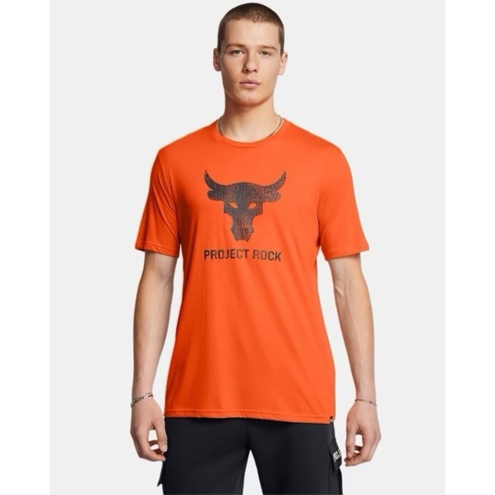UNDER ARMOUR Project Rock Payoff Shirt Orange Men's Sz 2XL *NEW*‎ 1383191-800